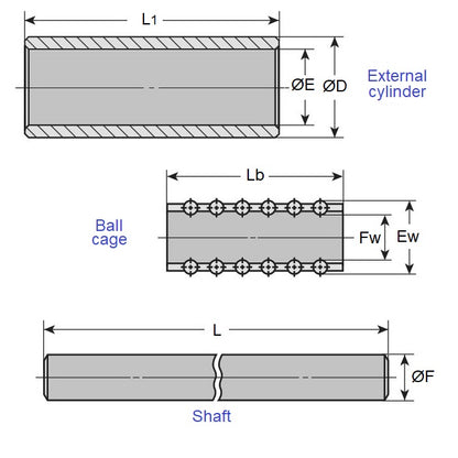 1090761 | STSI10432580 --- Stroke Rotary Bushings - 10x18x43 mm Miniature - Carbon Steel Bushing