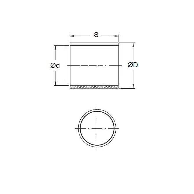 1085587 | BP0095-0143-0318-BSTH --- Unflanged Bushes - 9.525x14.288x31.75 mm  - Bronze SAE 841 Sintered