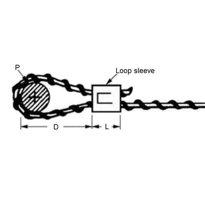 1056032 | LS-0476 (500 Pcs) --- Loop Sleeves Cable Attachments - 4.76 - mm - - - Zinc Plated Copper Attachment