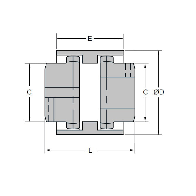 1119013 | CP-191-HUB-G-CT-66 --- Crowned Tooth Gear Couplings - 19.05x19.05x66.1 mm Hubs Only - Steel Coupling
