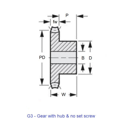 1036168 | WG1R-100-060-100-ACE --- Worm Gears - Pitch Module 1.0 - 60 tooth - 3 Deg 35 Min Module 1.0 - Polyacetal White Gear