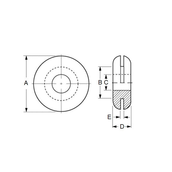 1093593 | GO-106-064-133-R17 (5 Pcs) --- Natural Rubber Grommets - 10.6x6.4x13.3 mm Open - Natural Rubber Grommet