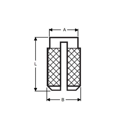 1060462 | IN-EP-050M-070-B (5 Pcs) --- Expansion Inserts - M5 - 5x0.8mm - 6.5x6.8 mm Press In - Brass Insert