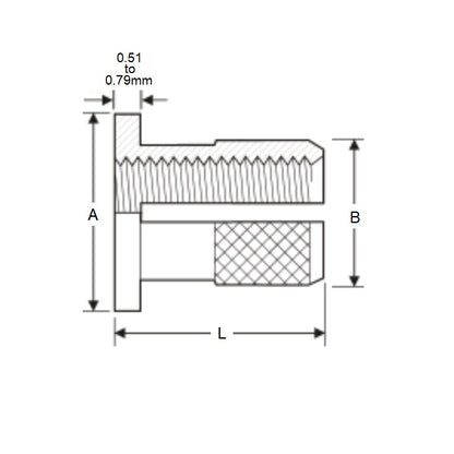 1225024 | IN-EP-030M-065-FB (5 Pcs) --- Expansion Inserts - M3 - 3x0.5mm - 5x6.5 mm Press In - Brass Insert