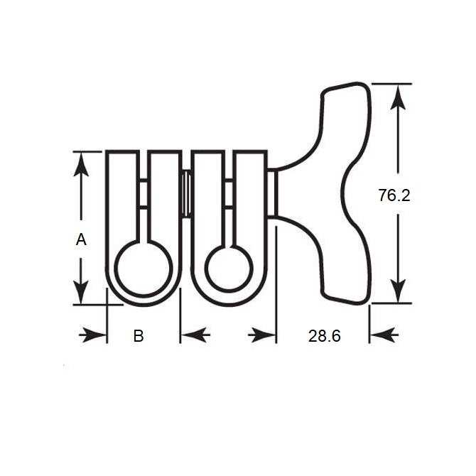 1087850 | SSJ-10RS --- Swivel Joints - 9.53x12.7x38.1 mm Wing Knob