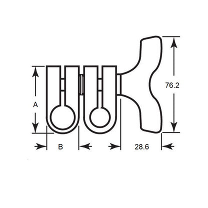 1087850 | SSJ-10RS --- Swivel Joints - 9.53x12.7x38.1 mm Wing Knob