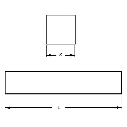 1101677 | 4R-0111-0300-KS6U (Pack of 12)  --- Square Keysteel Lengths - 11.113x11.113x300 mm - Stainless Steel 316 Similar to A4, 18-10
