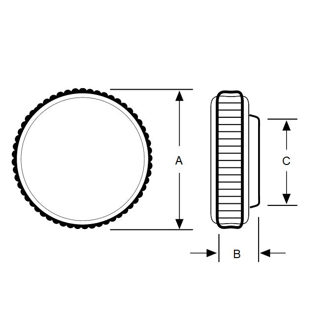 1053310 | KM050M-016-KNU-Y (10 Pcs) --- Thumb Knobs - M4 - 4.00mm - - Use Own Screw 16x6.5 mm For Cap Screws - Plastic Knob