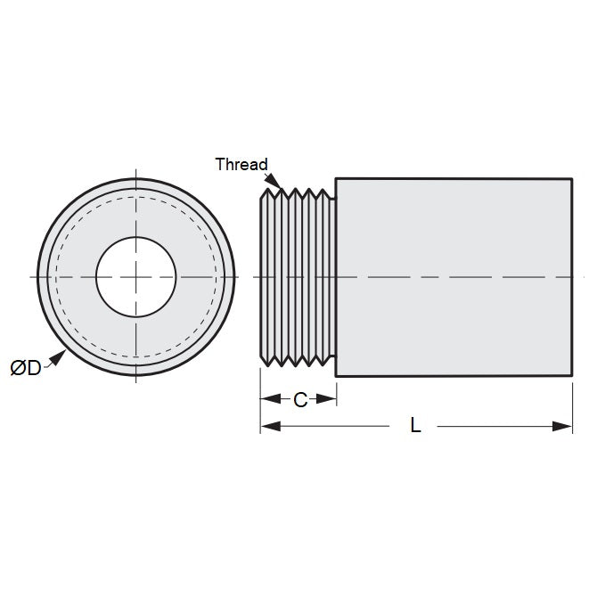 1071950 | HB21SN-25161 --- Nuts Leadscrew - 6.35 mm - 16 - 1 Imperial