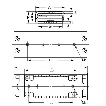 1106827 | BSR-1550SL (2 Pcs) --- Linear Slides - 15x8x50 mm Recirculating Ball