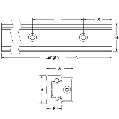 1158839 | PBC-670RS --- Redi-Rail Rail Linear - 48.514x609.6x19.05 mm