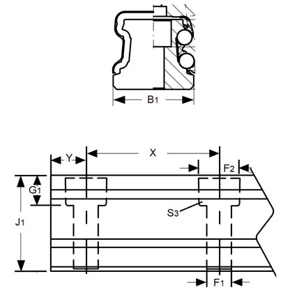 1107257 | TLM-3107RS --- Rail Systems Type 3 Rails Linear - Size Reference 15 - 15x160 mm