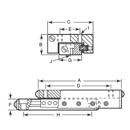 1134316 | DT-121RS --- Slide Assemblies Linear - 25.4 mm - 59.87 Kg - 50.8 mm Cross Roller