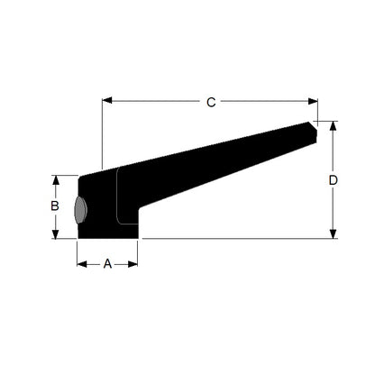 1099072 | FMH-712 --- Clamp Quick Release Levers - M12 - 12x1.75mm - 108 mm - Die Cast Zinc - Die Cast Zinc Lever