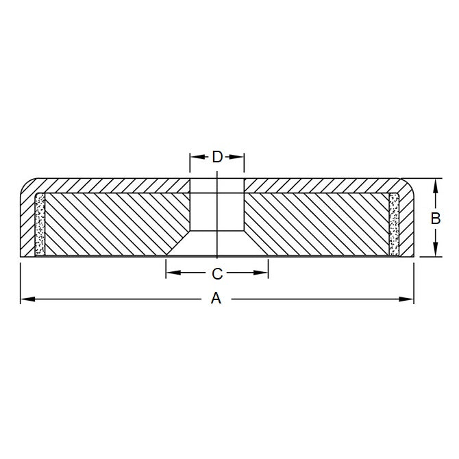 1141795 | MAG-CP-032-05-06-H-B --- Cup Assemblies Through Hole Magnets - 31.5x4.76x6.35 mm