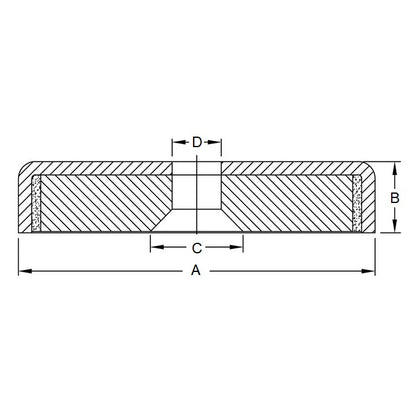 1141795 | MAG-CP-032-05-06-H-B --- Cup Assemblies Through Hole Magnets - 31.5x4.76x6.35 mm