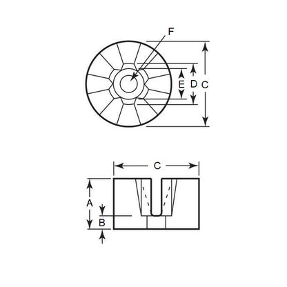 1133066 | MAG-SPR-25-005-AN --- Side Pole Rotator Alnico Magnets - 25.4 mm - 5 - 4