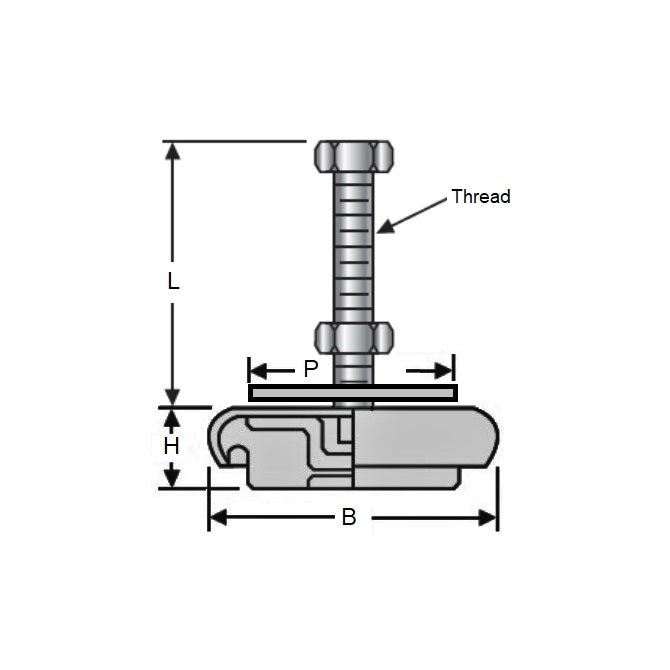 1219349 | MMI-0998-M --- Machinery Industrial Mounts - 997.9 Kg - 120.65x45.974 mm Medium Duty - Rubber and Steel Mount
