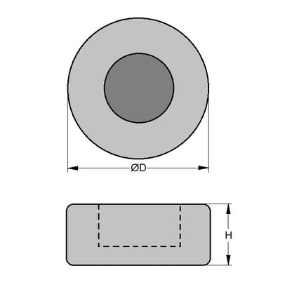 1186511 | MLP-0102-VR --- Levelling Vibration Pads Mounts - 101.6 mm - - - - Rubber Mount