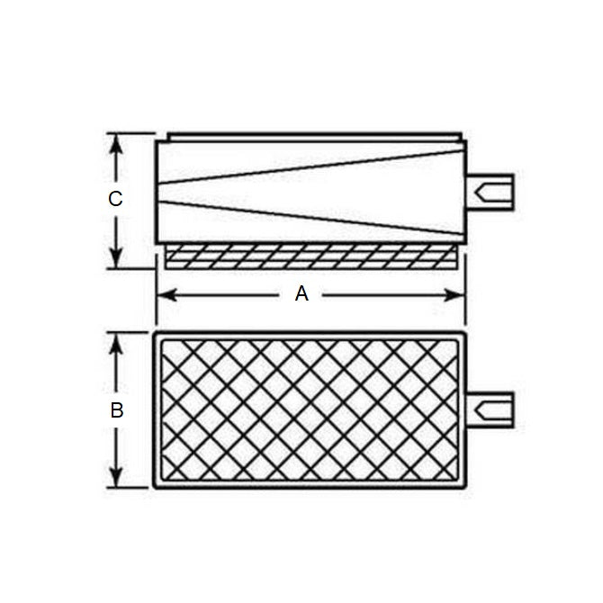 1220266 | MW-1588 --- Wedge Mounts - 1587.6 Kg - 203.2x95.25 mm Light Duty - Steel Mount
