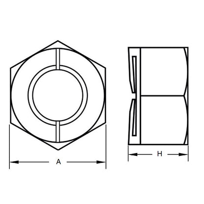 1051311 | NT040M-BX-S4 (14 Pcs) --- Hexagonal Nuts - M4 - 4x0.7mm - 3.2x7 mm Binx - Stainless Steel 304 Similar to A2, 18-8 HRB80 Nut