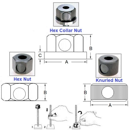 1110416 | NT159C-QC-CB --- Quick Release Nuts - 5/8-11 UNC - 15.88mm - 34.92 - - - Steel Nut
