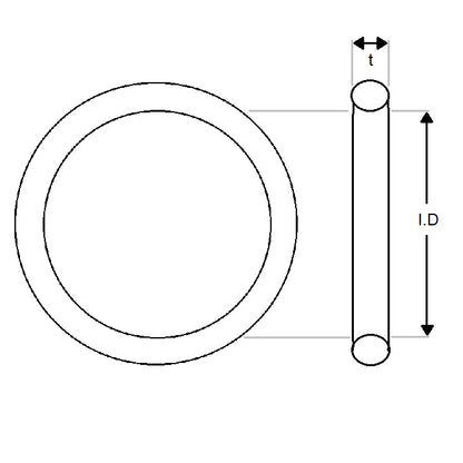 1214837 | OR-35000-500-N70 (100 Pcs) --- General Purpose O-Rings - 350x5 mm - Black - Nitrile NBR, BUNA-N