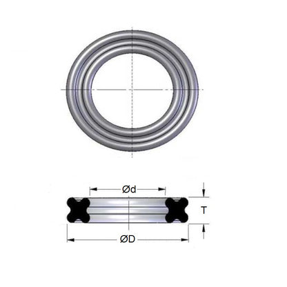 1141894 | QR-03175-320-N70 (1000 Pcs) --- Quad O-Rings - 31.75x3.18 mm - Nitrile NBR O-Ring