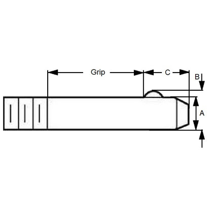 1056404 | BLP-048-0254-THR-S3 --- Ball Lock Pins - 4.76x25.4 mm - 303 Stainless Steel Threaded End Stainless Steel Pin