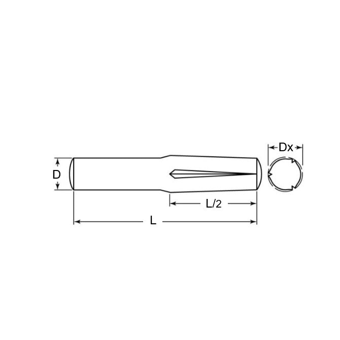 1039938 | GP4-0200-2600-BO (1000 Pcs) --- Groove Pins - 2x26x2.15 mm - Black Oxide Steel Pin