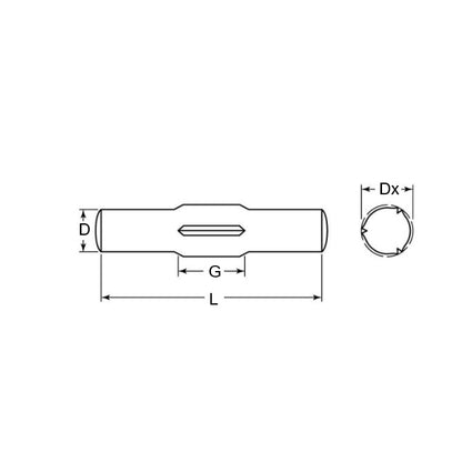 1039557 | GPE-0200-1200-BO (1000 Pcs) --- Groove Pins - 2x12x2.1 mm - Black Oxide Steel Pin