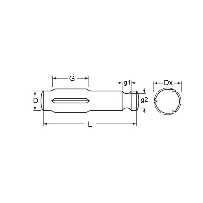1039559 | GPG-0200-1200-BO (1000 Pcs) --- Groove Pins - 2x12x2.15 mm - Black Oxide Steel Pin