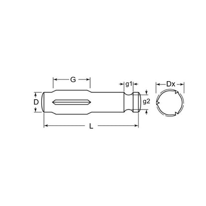 1039559 | GPG-0200-1200-BO (1000 Pcs) --- Groove Pins - 2x12x2.15 mm - Black Oxide Steel Pin