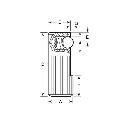 1088512 | WST-30RS --- Side Thrust Pins - 9.906x4.064x8.128 mm Single Sided - Plastic Ball Pin