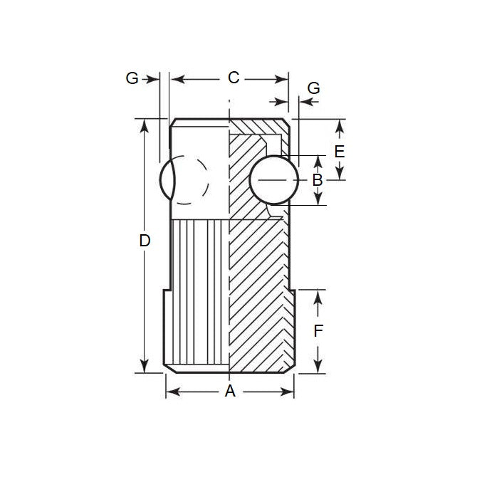 1117640 | WST-65RS --- Side Thrust Pins - 18.034x6.604x17.018 mm Double Sided Steel Ball - Steel Ball Pin