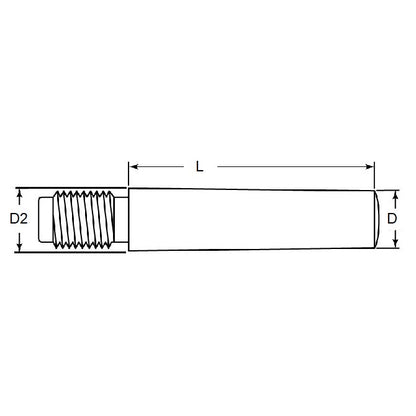 1117670 | TP-183-1524-S4-EE (25 Pcs) --- Taper Imperial Pins - 18.26x152.4x15.08 mm Extractable - Stainless Steel 304 Similar to A2, 18-8 HRB80 Pin