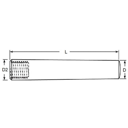 1098079 | TPM-1000-02400-EI (Pack of 200)  --- Taper Metric Pins - 10x24x10.48 mm Extractable - Carbon Steel Pin