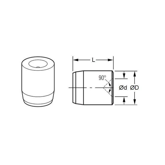 1087385 | VD-8RS --- Ball Buttons Plungers - 9.525 mm x 13.899 mm x 15.875 mm