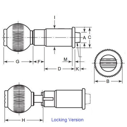 1123156 | PLI-P-120-320-23-LSP-BG --- Indexing Precision Plungers - 20x35 mm - 1.5 N Ball Grip - Steel Plunger