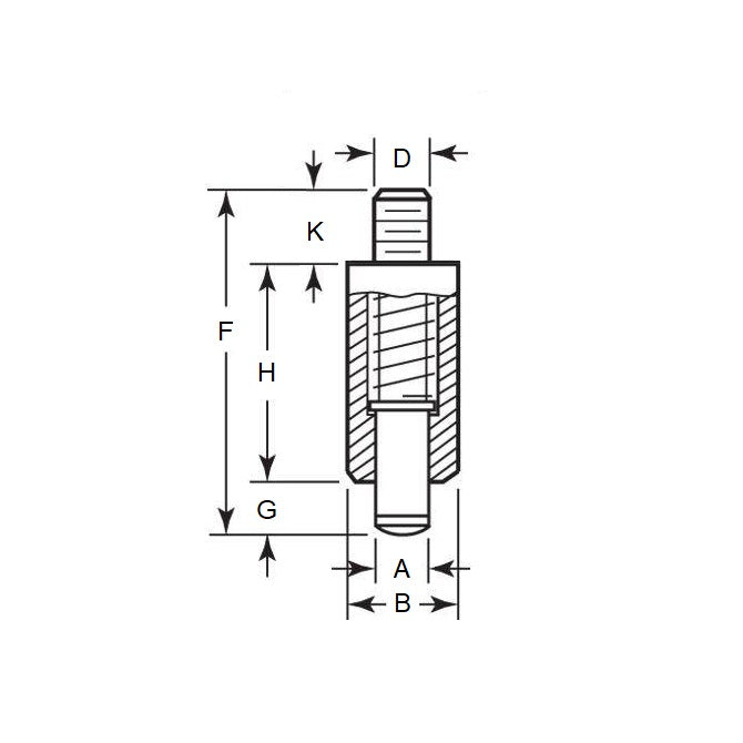1116563 | PLI-P-080180-69-K-C --- Indexing Unthreaded Non Locking Plungers - 18x12 mm - 5.4 N Without Knob - Steel Plunger