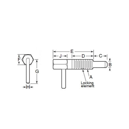 1071092 | PLST-064C-111-HLASL-002 (250 Pcs) --- Spring Plungers - 1/4-20 UNC - 6.35mm - 11.1 mm - 0.6 N L Handle - Stainless Steel Body with Acetal Plunger
