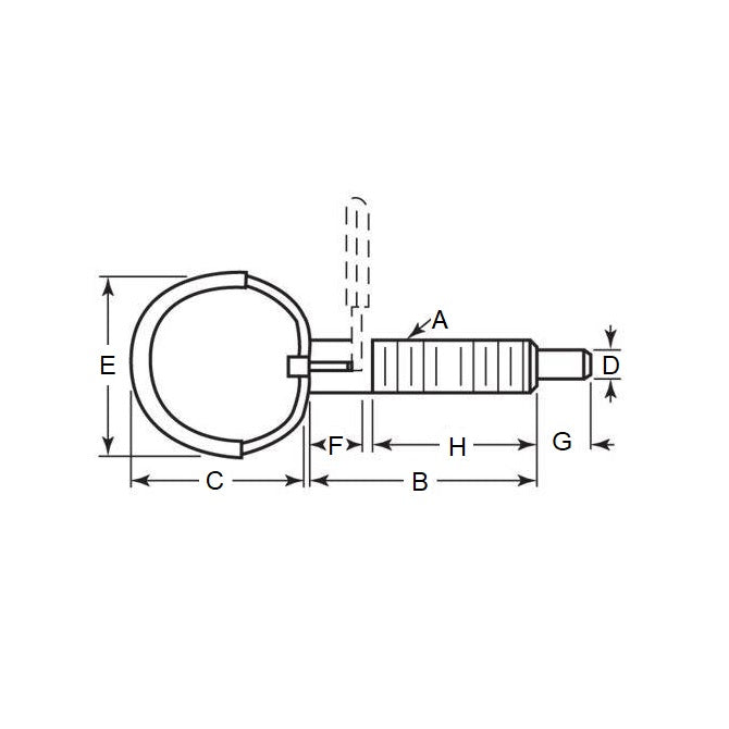 1086650 | PLST-095C-427-RCL-018 --- Spring Plungers - 3/8-16 UNC - 9.53mm - 30.5 mm - 8.9 N Ring Handle - Steel Plunger