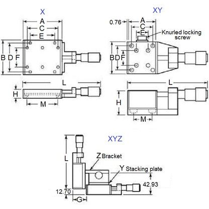 1225534 | DT-801RS --- Positioning Stages Linear - Type Ball Slide 12.7 mm - X