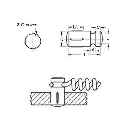 1048313 | SPP-032-19 (10 Pcs) --- Spring Posts - 3.175x19.05x1.626 mm - Steel Post