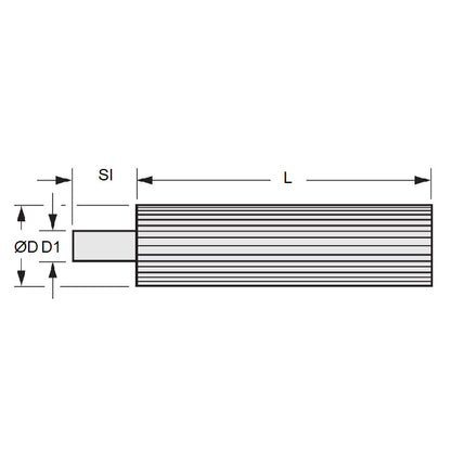 1092459 | P-40D-010-051A --- Inch Timing Stock Pulleys - 10 tooth - 50.8x6.6 mm 2.073mm Pitch 40DP Aluminium - Aluminium Pulley