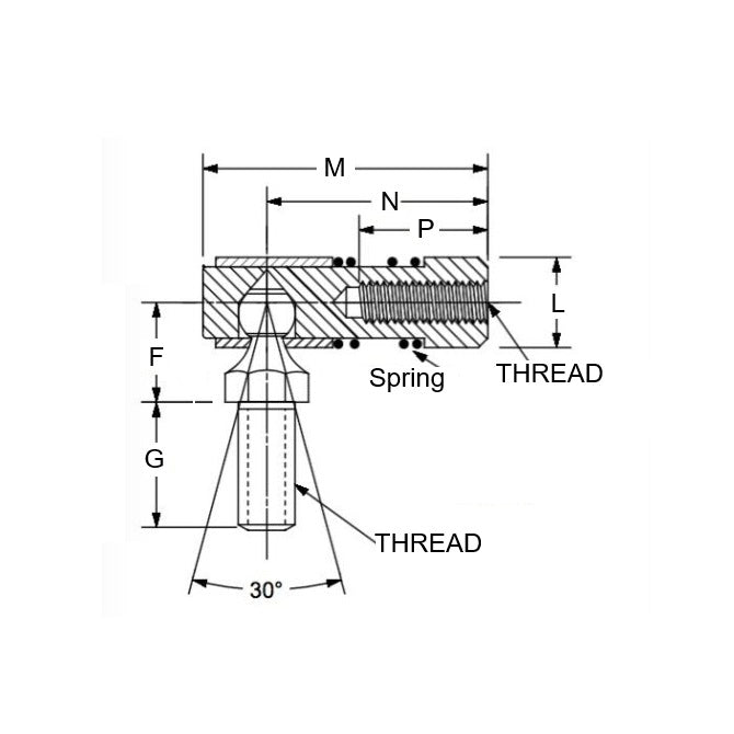 1087497 | STQ20RS --- 3/8-24 UNF - 9.53mm - Right Hand 20.63x22.23 mm