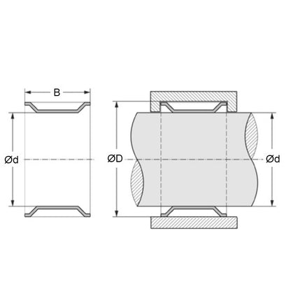 1127094 | TR-222-242-064-S3 --- Tolerance Retaining Rings - 22.225 to 22.174 24.206 to 24.130 6.35 mm - Stainless Steel 301 Similar to A2, 302, 304, 18-8 Ring