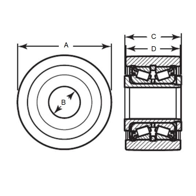 1168870 | CCF935RS --- Plain Rollers - 63.5x39.68x19.05 mm - Steel Roller