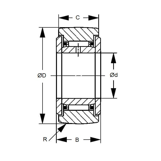 1149562 | NAST30 (Each) --- Track Rollers - 30x62x19.8 mm With Inner Race - Steel Roller