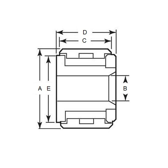 1137637 | NCF120RS --- Self Lubricating Roller Followers - Diameter - A - 28.575 - 17.463 - 7.938  - Steel